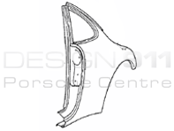 Rear 1/4 Panel Coupe. Porsche 993 1994-98 - 99350390100GRV, 99350390200GRV