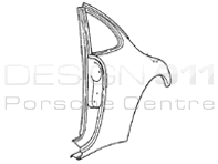 Rear 1/4 Panel Coupe. Porsche 993 1994-98 - 99350390100GRV, 99350390200GRV