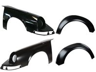 Radlauf-Backdate-Kit mit Frontflügeln. Porsche 911 69-73 LWB - 93050330799, 93050330899, 90150303223GRV, 90150303123DSK, 90150303123, 90150303223GRV, 90150303223DSK, 90150303223, 1680300170, 1680300180, 1680300770, 1680300780