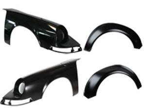 Wheel arch backdate kit with front wings. Porsche 911 69-73 LWB - 93050330799, 93050330899, 90150303223GRV, 90150303123DSK, 90150303123, 90150303223GRV, 90150303223DSK, 90150303223, 1680300170, 1680300180, 1680300770, 1680300780