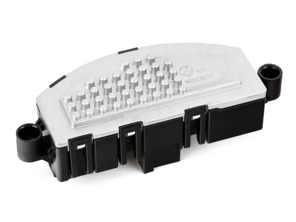 Air conditioning blower motor resistor. Porsche 95B Macan - 8T0820521E, 8T0820521, PAB820521 - IC 8T0-820-521E