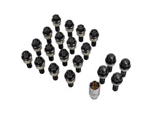 Wheel bolts and locking bolts kit (upto 7mm spacers) Black plated for modern Porsches - 99636120302, 99636120301, 99636120300, WHT004676A, WHT006978, WHT010065A