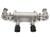 赛车排气可切换保时捷 991.2 Carrera 钛合金带黑钻尾管饰面 - DesignTek - 9P1251053A, 9P1251053C - TI/EX-PS991230T-2/101AT