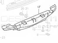 Protector térmico para parachoques trasero. Porsche 996 C2 / C4 2002>> - 99650547502