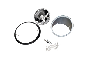 Kit de phares, kit séparé, avec bordure noire, sans verre. Voitures Porsche 911 69-83 LHD (Left hand drive) - 91163111300