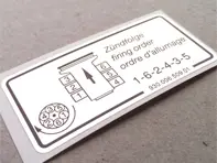 Firing Order Engine Decal for Porsche 911 (1984 – 1989) - 93000650901