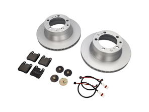 Ensemble plaquettes de frein arrière et disques de frein. Porsche 964 C2 1989-91 PETIT ETRIER - 96435294903, 95135204102, 96461236501, 99635208602, 95135204105, 96461236500, 96461236502, 99635208601, 96435209601