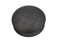 Inserto de pomo de cambio de marchas en aleación grabada, negro. Porsche Boxster / 944 / 924 - 931424075001AJ - GI944B