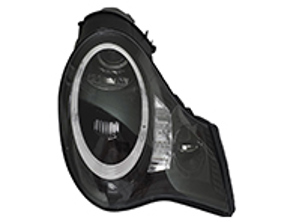 PHARES RHD (D2 HID) avec anneau DTR + indicateur LED + projecteur LED intégré antibrouillard noir brillant (PAIRE) - 996631065, 996631066