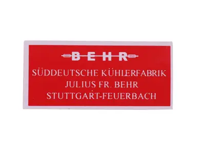 Decalcomania del condotto dell'aria Behr. Porsche 356B T6/356C - 64470157200 - 1601503700