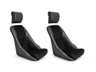 Modell14 Bucket Seats, Black /  Corduroy, SET OF 2. Porsche 356 / 911 / 912 1950–89