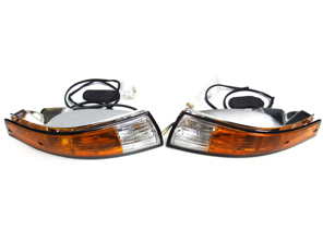 Richtingaanwijzers en lensfrontset met ZWARTE randlens Porsche 911 - 91163194300, 91163194400, PCG63193520, PCG63193620, 91163197000, 91163197001