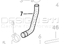 Manguera de refrigerante del radiador. Porsche 924 - 046121061
