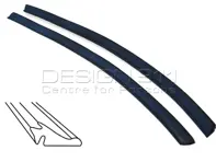 Raspador de ventana de puerta exterior. Porsche 911 / 964 Cabrio / Targa - 91153193142, 91153193242