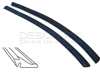 Raamschraper buitenzijde. Porsche 911 / 964 Cabrio / Targa - 91153193142, 91153193242