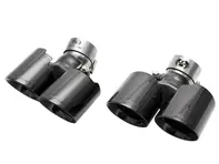 Échappement Deluxe Quad Tail Pipes NOIR CHROME. Porsche 991.2 Carrera - 9P1251187, 9P1251187H, 9P1251188, 9P1251188H, 9P1251187A, 9P1251187J, 9P1251187E, 9P1251187F, 9P1251187C, 9P1251187D, 9P1251187L, 9P1251188A, 9P1251188J, 9P1251188E, 9P1251188F, 9P1251188C, 9P1251188D, 9P1251188L