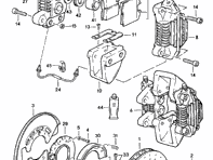 Kit ressorts pour mâchoires de frein à main. Porsche 930 1975-89 - 93035295700, 91135294401, 91135209802, 90135293210, 90135295410, 99335207301