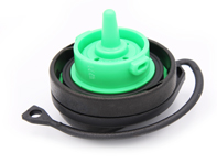 Cap with retaining strap for fuel tank. Porsche 970 Panamera - 97020124106, 97020124104