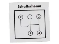 Aufkleber für Windschutzscheibe, Schaltmuster. Porsche 356B / 356C - 64470154200 - 1601503100