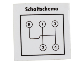 Autocollant pour pare-brise, motif de changement de vitesse. Porsche356B/356C - 64470154200 - 1601503100