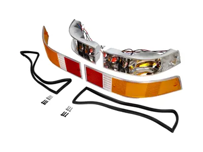 Kit frecce e lente posteriore con lente cerchio CROMATA. Porsche 911 - 91163140333, 91163140433, 91163193900, 91163194000, 91163192303, 91163192403, 91163197100, 91163197101