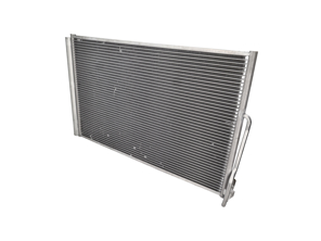 Radiator air conditioning (air con) condenser. Porsche 958 Cayenne 4.8L Turbo - 95857311103, 95857311101