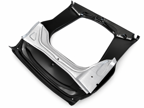 Pianale anteriore completo / supporto sospensione e serbatoio carburante / supporto batteria. Porsche 911 1969-73 - 90150104921, 91150195500GRV