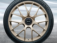 20'/21' 991.2 GT3 RS Magnesium, in White Gold Metallic (satin-gloss) Alloy Wheels Original Porsche - 99104460339