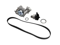 Wasserpumpe, Keilriemen und Thermostat-Einsatzsatz für Porsche 9YA Cayenne / 971 Panamera / 95B.2 / 95B.3 Macan V6 - 9A712101304, 9A712168800, 9A110655900, 0PB121688, 9A790313710, 9A712101303