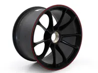 Achter 20-inch zwart met rode rand lichtmetalen velg voor Porsche 991 GT3 - 99136416882TR0, 99136416883, 99136416882TR0