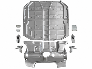 Floor Pan & Pedal Aera Komplett-Kit. Porsche 911 08/1967-07/1989 - 91150280000, 90150135901GRV/1, 90150136001GRV/1, 91150195002/1, 90150195200/1, 91150105299, 91150105198, 90150106323/1, 90150195100/1, 90150106323, 90150135901GRV, 90150136001GRV, 91150195002, 90150195100, 90150195200