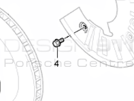 Afdekplaat remschijf Bout. Porsche Cayenne MKII