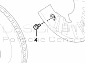 Plaque de protection du disque de frein Boulon. Porsche Cayenne MK II