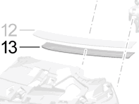 Front bumper grille slat, lower. Porsche 991.2 Turbo 2017>> - 99150576504OK1, 99150576604OK1