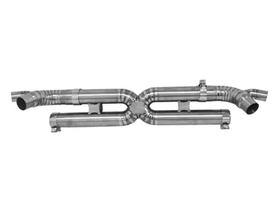 Rennsport-Auspuffschalldämpfer Bypass x Rohr. Porsche 991 Turbo / Turbo S - 99111173170, 99111173171, 99111173140 - 9M9111173171