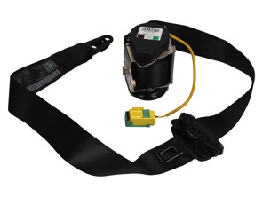 Front Three-point seat belt, Black. Porsche 955 Cayenne >>2005 RHD - 95580300211HCP, 95580300111HCP, 95580300211, 95580300111