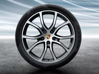 21' Cayenne Diseño Exclusivo NEGRO Llantas de Aleación y Neumáticos de Verano Original Porsche - 9Y0044660L, 9Y0044661L, 9Y0044662L