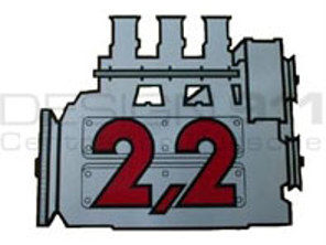 Adhesivo motor 2.2L para luneta trasera. Porsche 911 70-73 - 91170110200