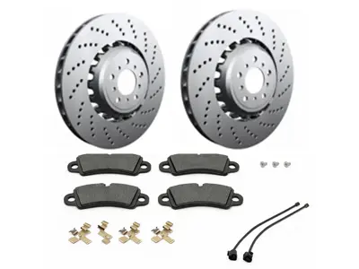 Kit dischi freno anteriori per Porsche 971 Panamera Turbo V8 4.0L 4WD / 4S E-Hybrid (disco da 410 mm) - 971615301D, 971615302D, 971615301R, 971615302R, 9A790763700, 971907253