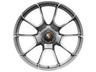 Centre lock Turbo S Exclusive Design rear alloy wheel in Platinum Silver Metallic finish 21' 12J ET70 - 992601025AFOU7