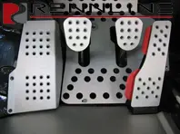 Rennline Aluminium 4 Piece Pedal Set Perforated. Porsche 911/912/930 Targa + Cab/ 964/993 Manual - P44.21.13, P442113