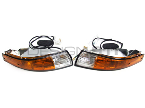 Richtingaanwijzers en lensfrontset met ZWARTE randlens Porsche 911 - 91163194400, 91163194300, PCG63193520, PCG63193620, 91163197000, 91163197001