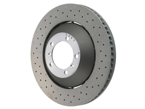 Brake disc rotor, Front, Light Weight drilled-dimpled, 380x34mm. Porsche 997 GT3 2010>> - 99735140991, 99735141091 - PFL41187, PFR41287