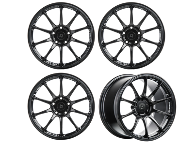 Juego de llantas de aleación Titan 7 Forged T-R10 de 10 radios, color negro mecanizado, 21 pulgadas, Porsche 9J1 Taycan - TR102195050513071MB, TR102111555513071MB