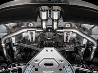 适用于保时捷 718 Boxster / Cayman 的 AWE Track 版排气系统（带银色尖端） - 3010-32038, 3010