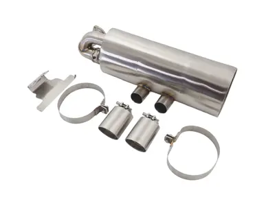 Silencieux d'échappement arrière avec valves, style sport « GT3 », DesignTek. Porsche 911 1975-89 - 93011102200, 93011102203, 93011104300, 93011104301, 93011104303
