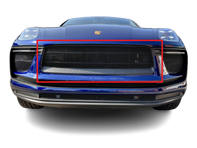 Paragolpes delantero acero inoxidable rejilla superior central ZunSport. Estiramiento facial Porsche Macan / S / GTS - ZPR81121, ZPR81121B, ZPR81121, ZPR81121B