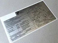 Emission sticker for engine lid. Porsche 944 (1986) USA/CANADA - 94400611510