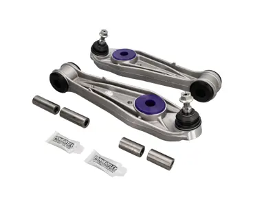 Kit de buje y brazo de control de pista. Porsche 996 / 997 / Boxster / Caimán - PF57K-1001, 98133105301, 99733104180, 99634105318