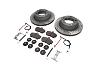 后刹车片和刹车盘套件。保时捷 997 C2 Sebro - 99635240104, 98635293911, 99661236501, 99635208600, 99635208602, 99635295901